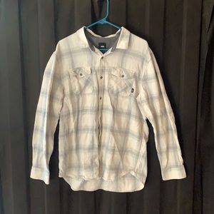 White plaid vans flannel (men’s L)